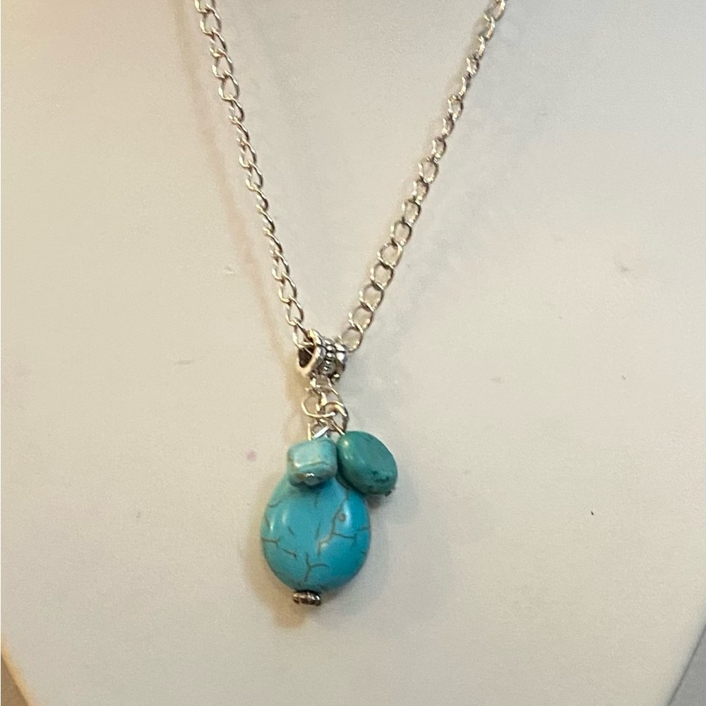 🍁NEW Turquoise crystal beads with cable chain *discontinued*